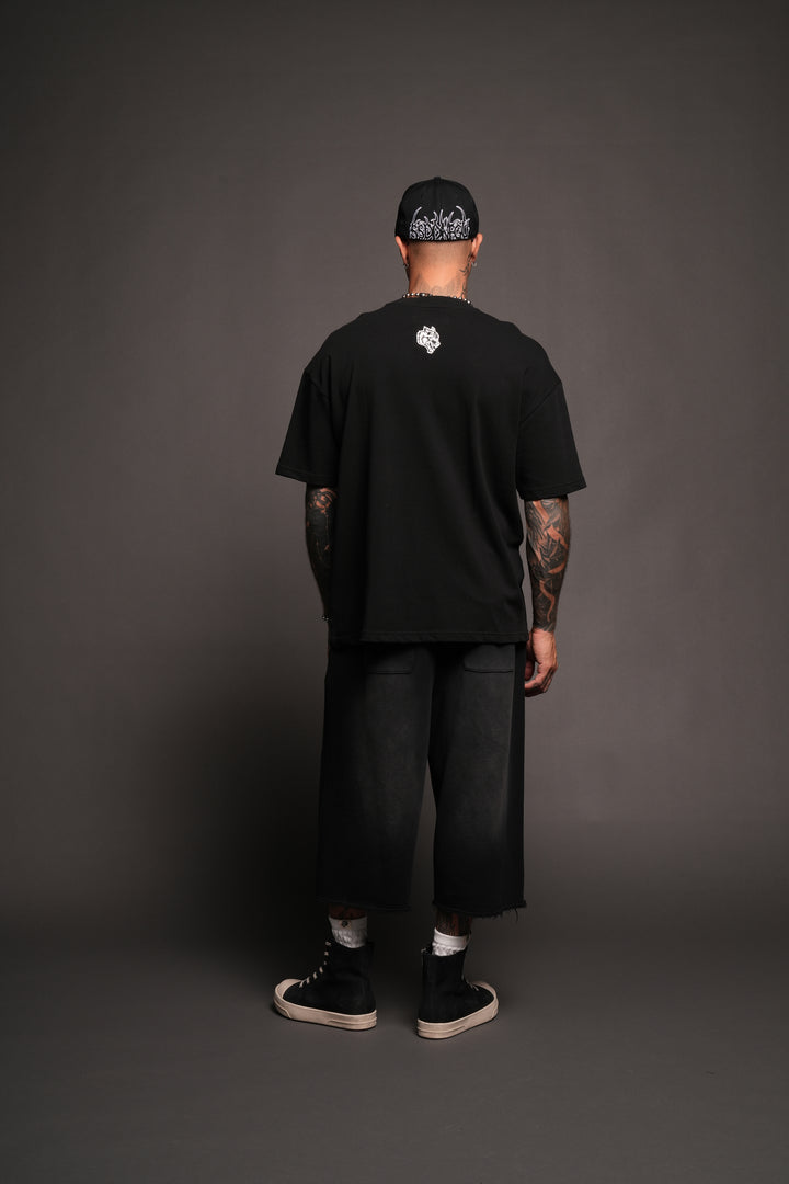 Cherub Flame Premium Tee In Black