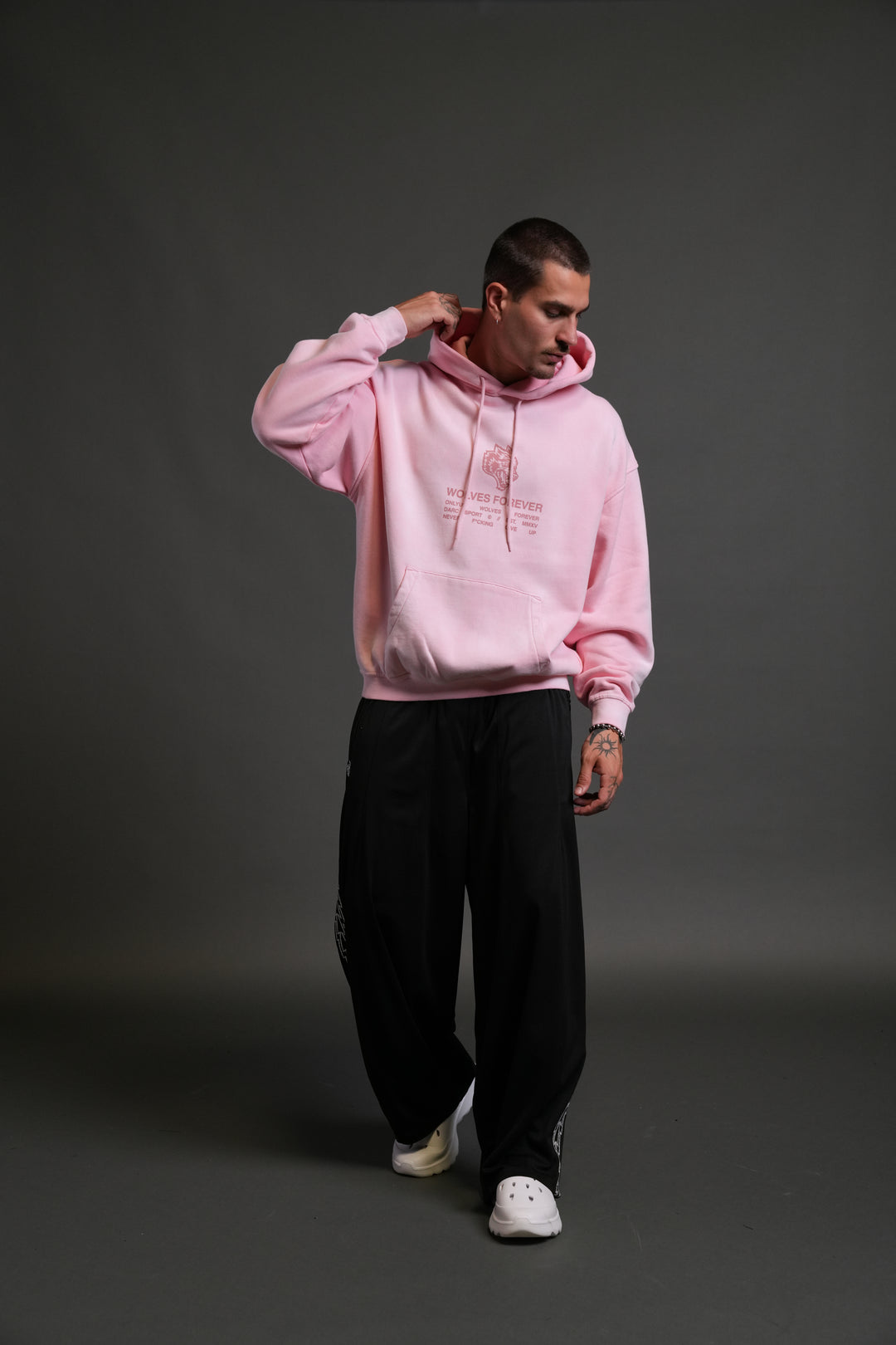 Wolves Have Your Back Unisex "Bishop" Hoodie in Cherry Blossom Halo Wash
