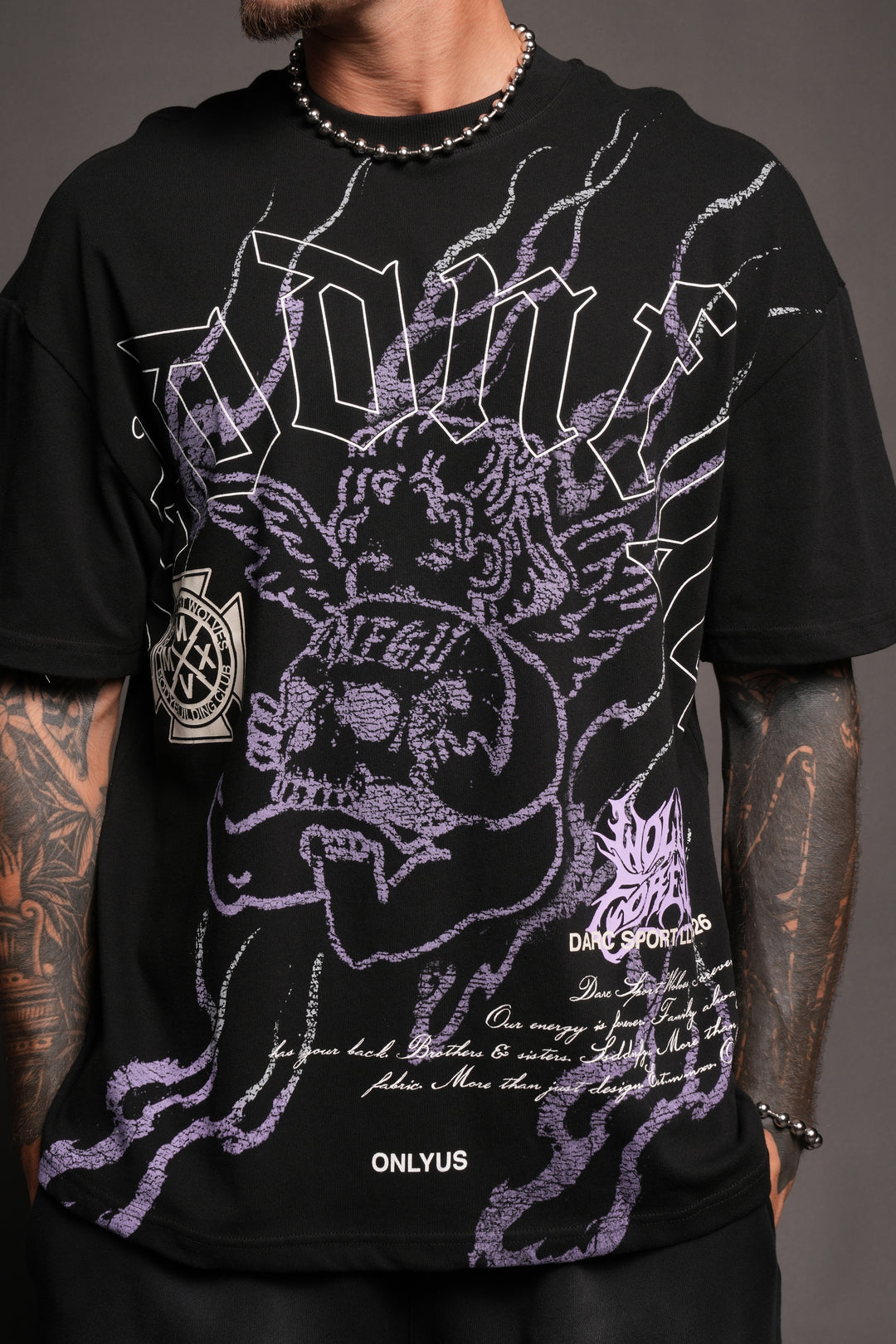 Cherub Flame Premium Tee In Black