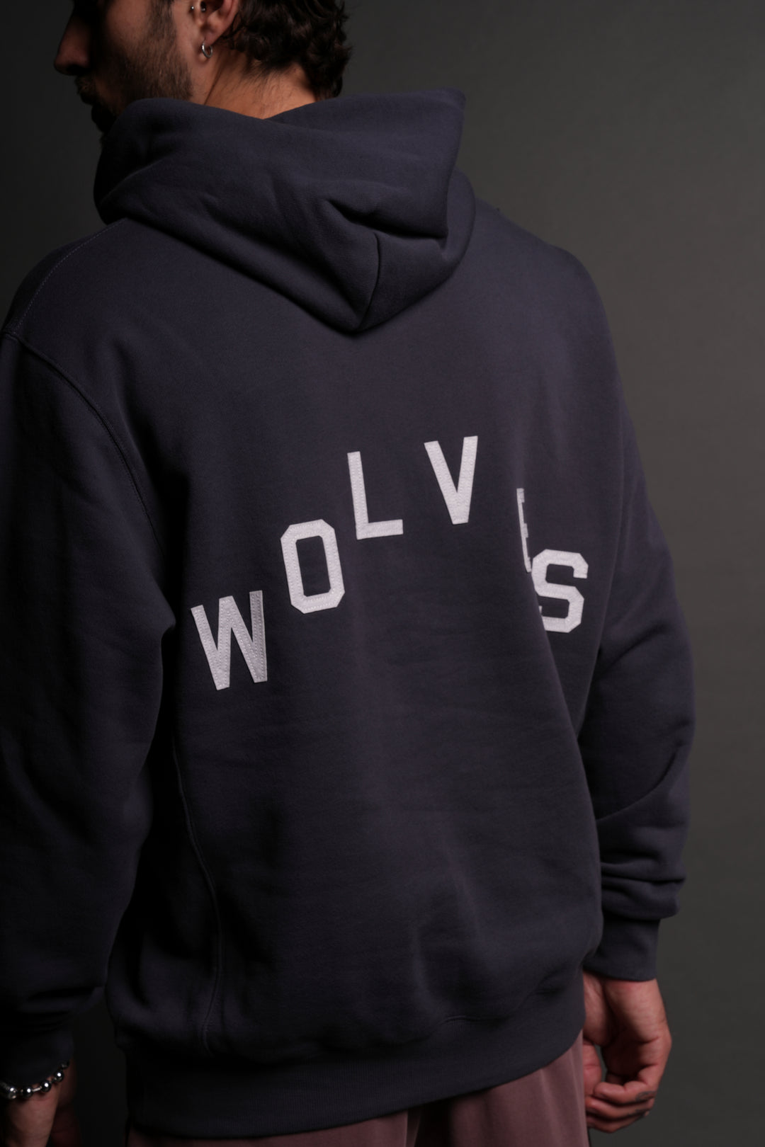 Wolves Pyramid "Wyoming" Hoodie in Midnight Blue