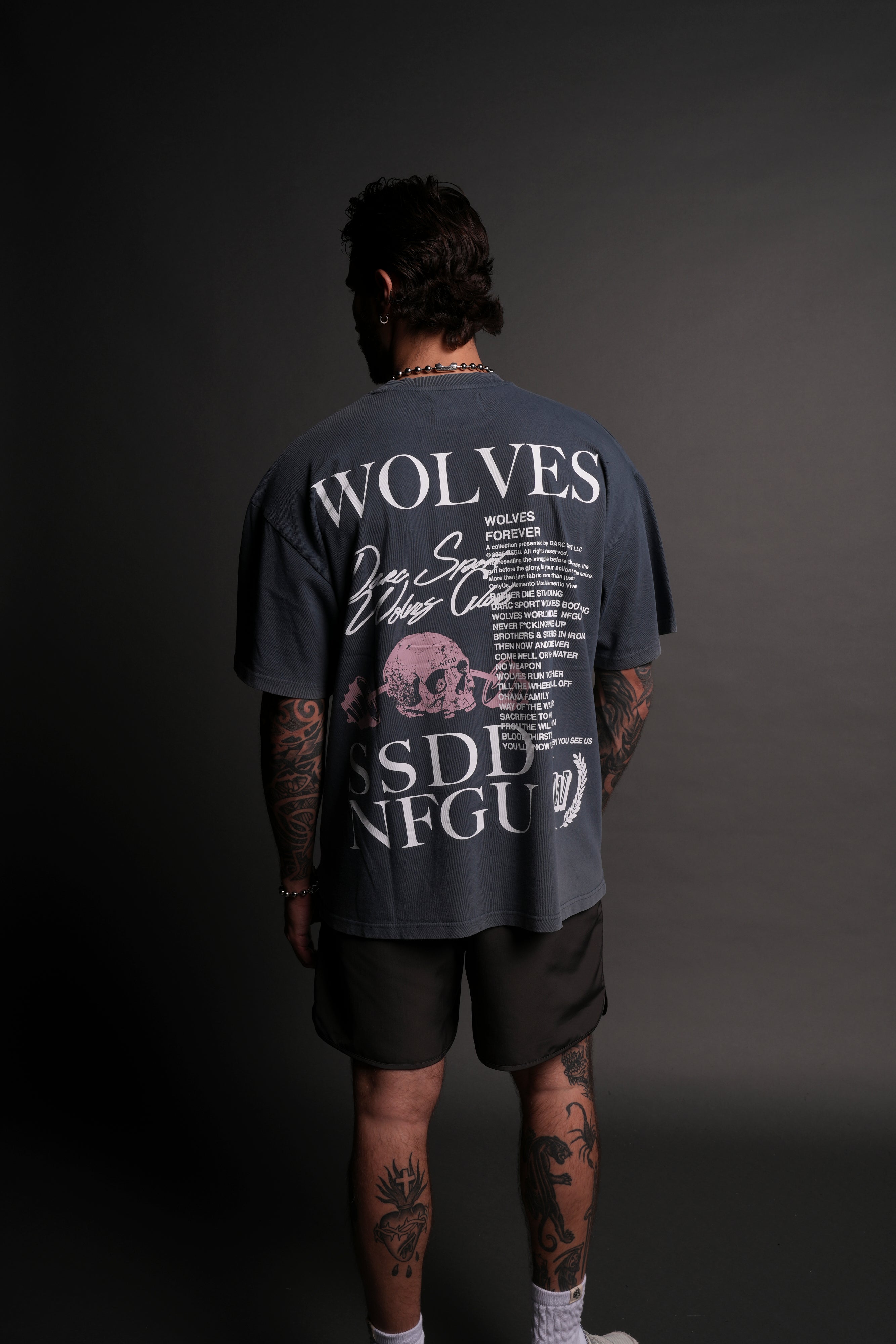 Mori "Premium" Oversized Tee in Darc Blue