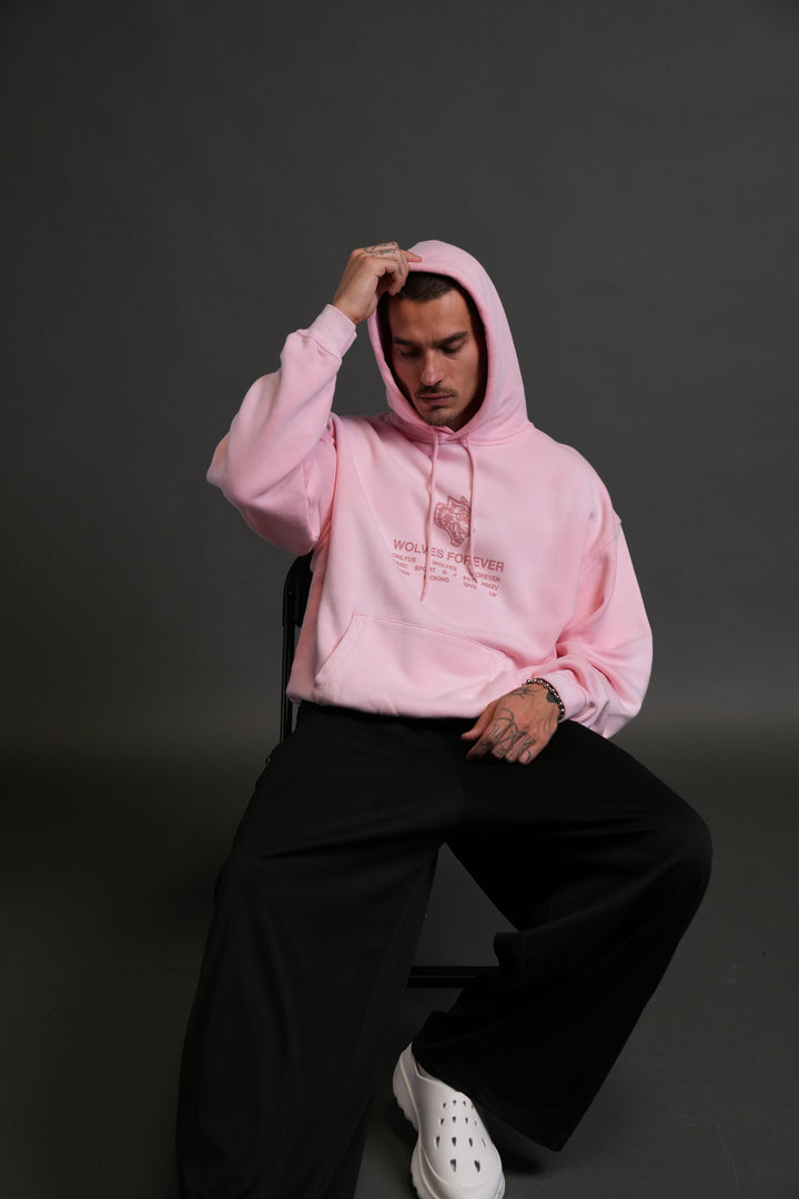 Wolves Have Your Back Unisex "Bishop" Hoodie in Cherry Blossom Halo Wash