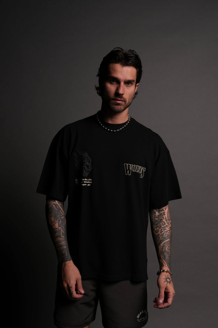 Western V2 "Premium" Oversized Tee in Black