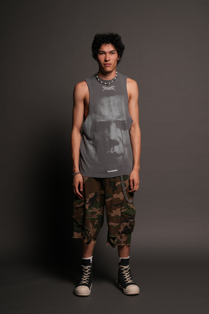 Michael Forever Tommy Muscle Tee In Slate Gray