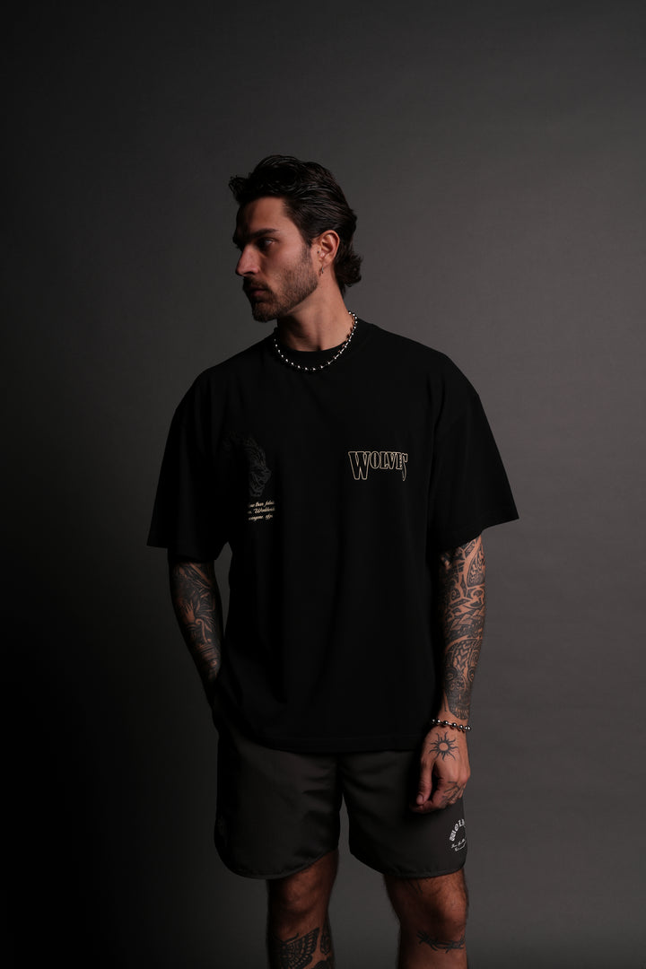 Western V2 "Premium" Oversized Tee in Black