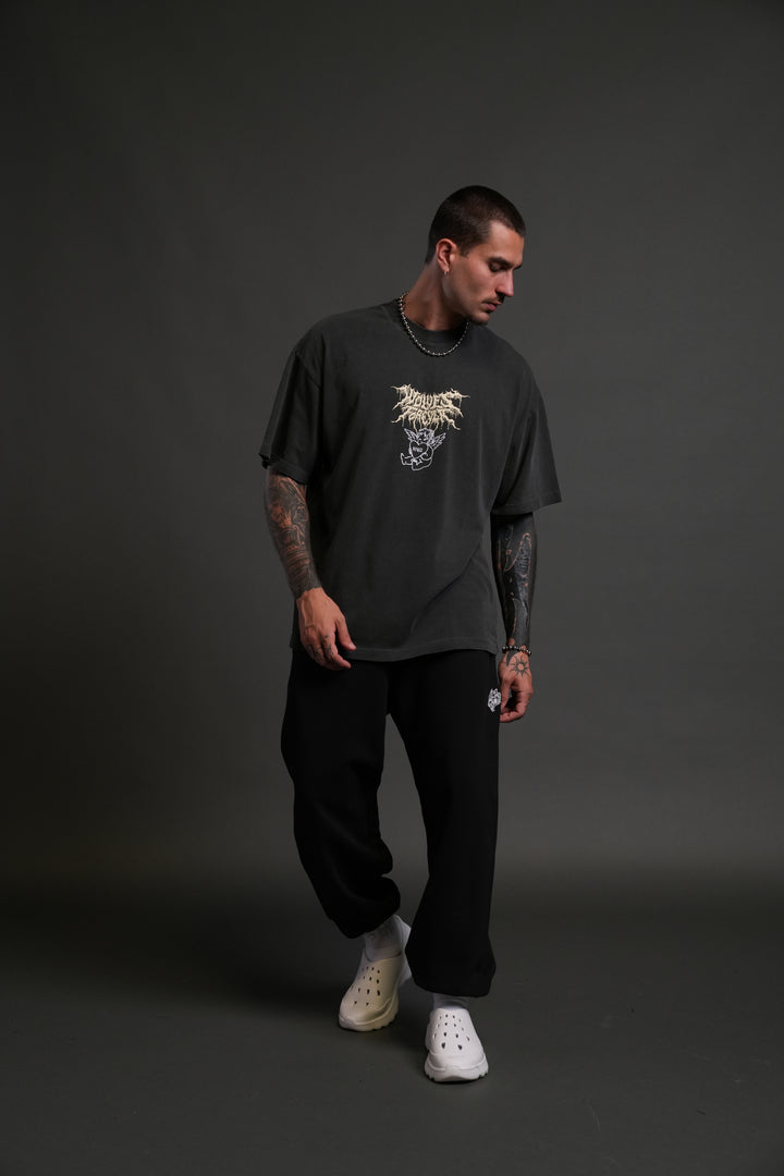 Cherub Core "Premium" Oversized Tee in Wolf Gray