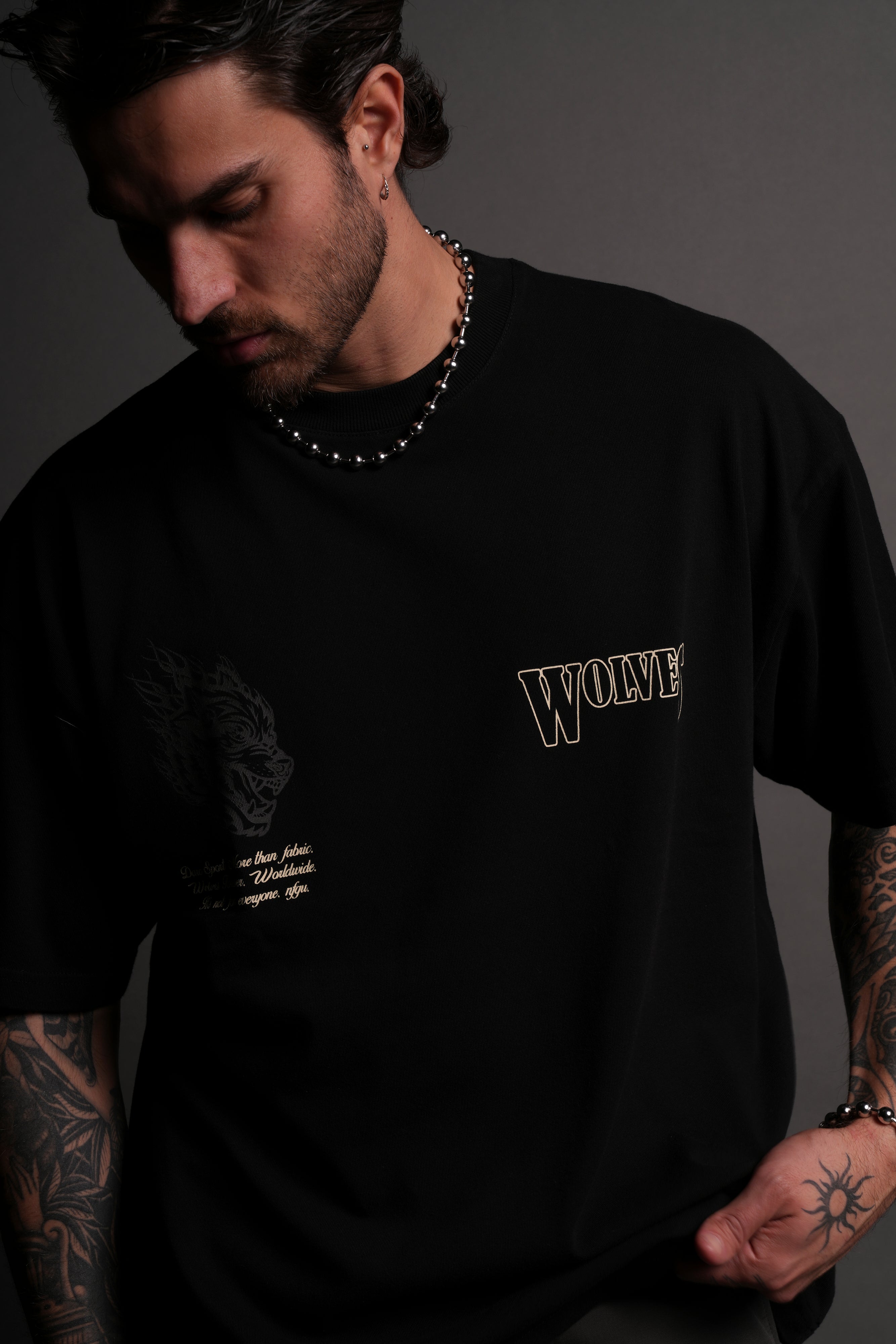 Western V2 "Premium" Oversized Tee in Black