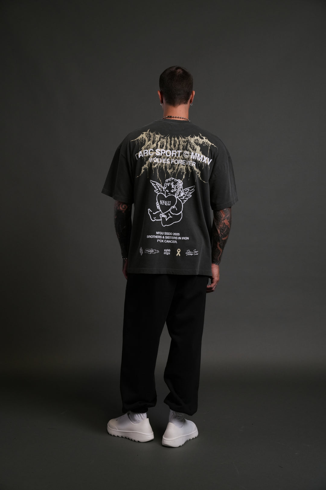 Cherub Core "Premium" Oversized Tee in Wolf Gray