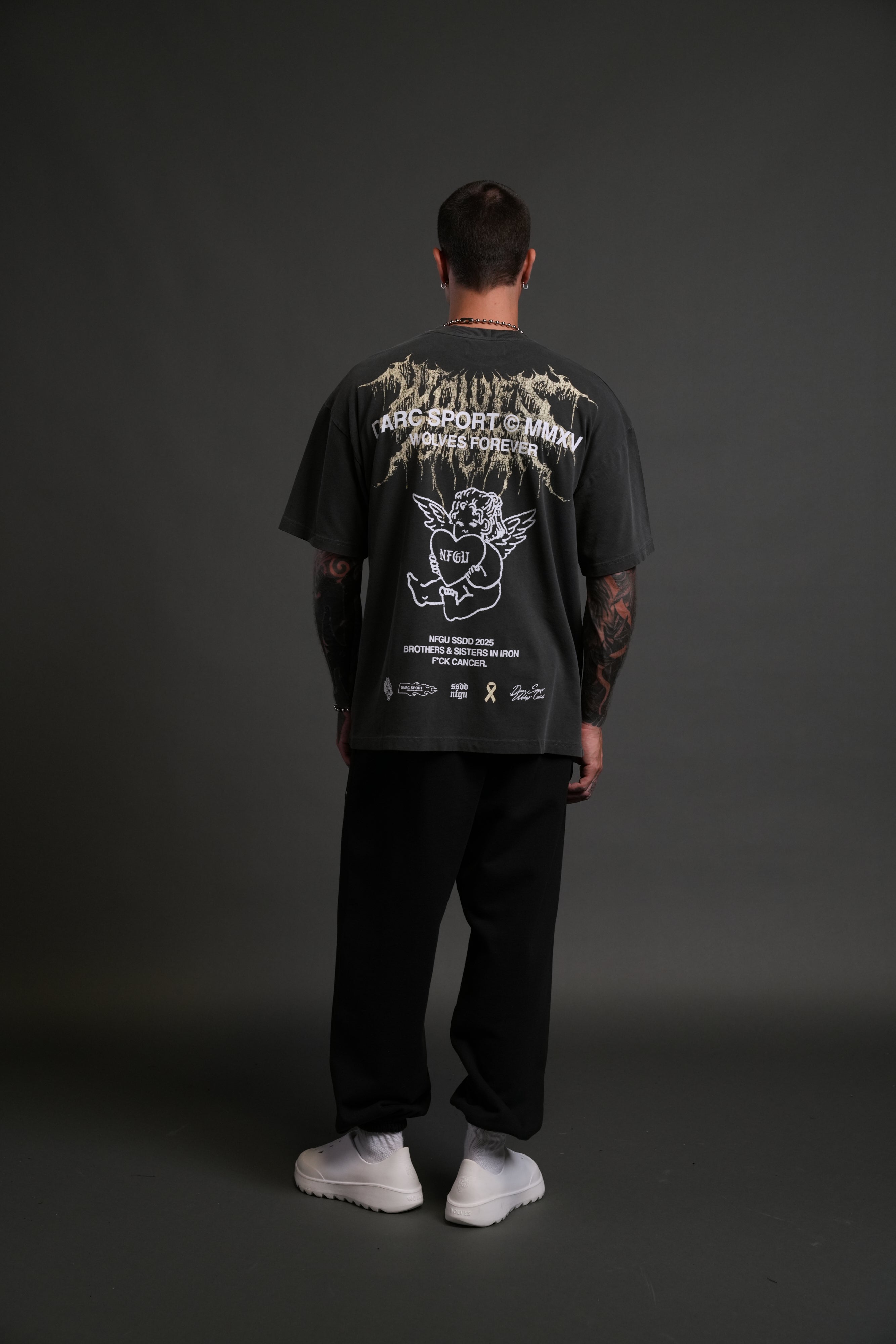 Cherub Core "Premium" Oversized Tee in Wolf Gray