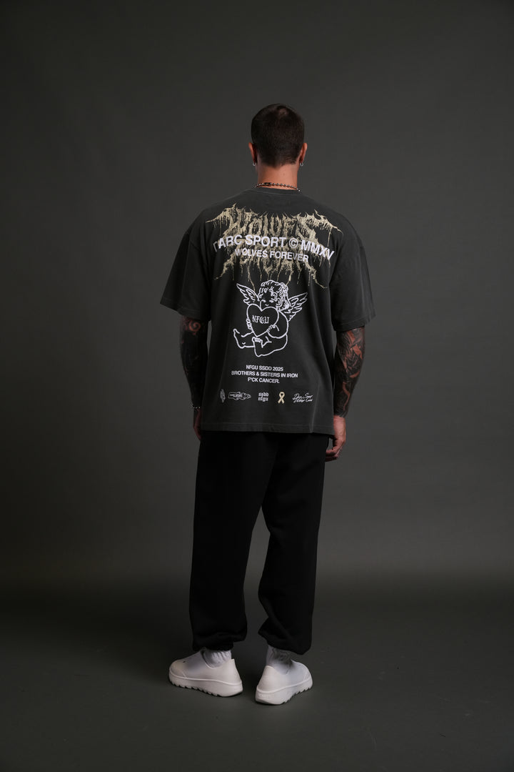 Cherub Core "Premium" Oversized Tee in Wolf Gray