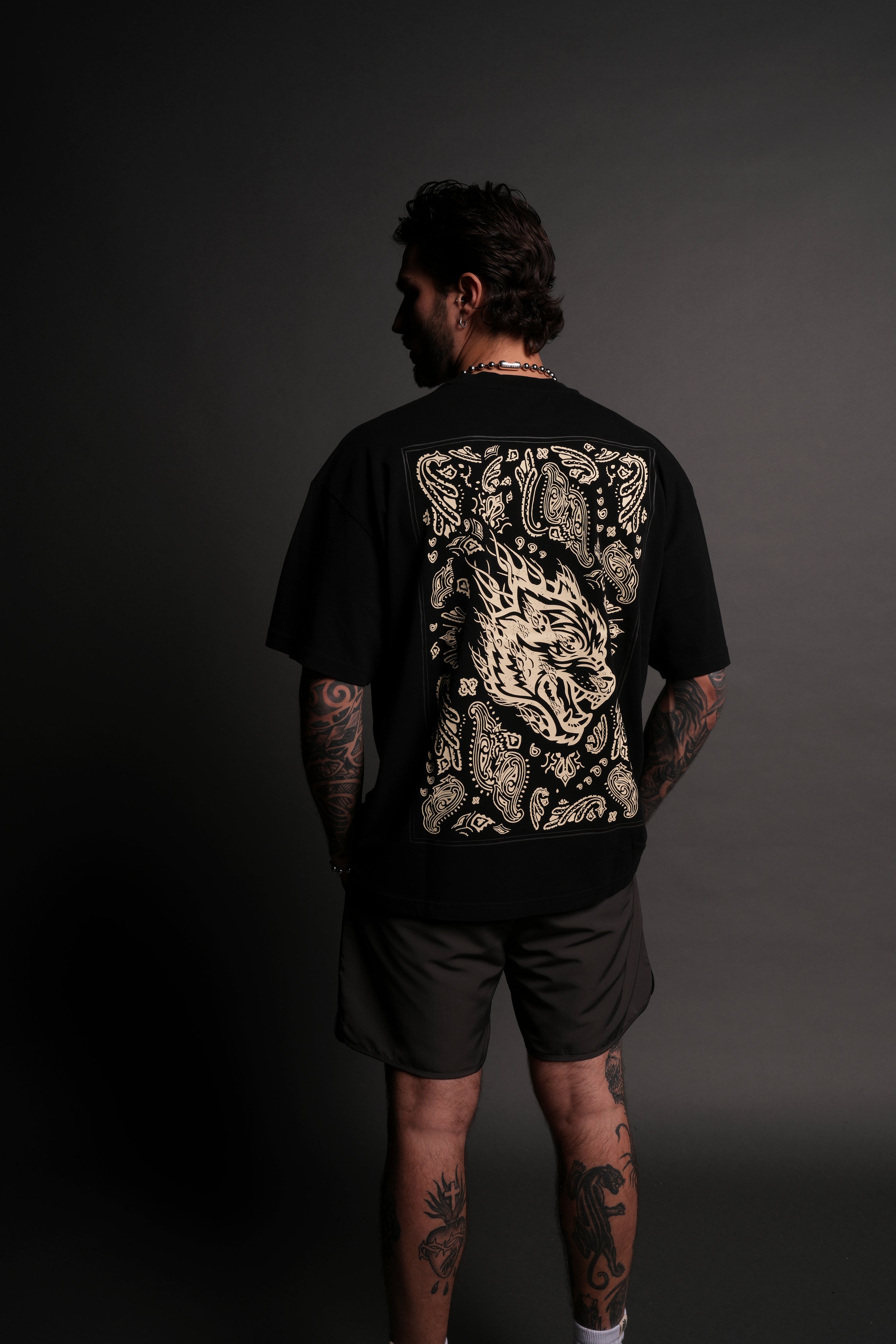 Western V2 "Premium" Oversized Tee in Black