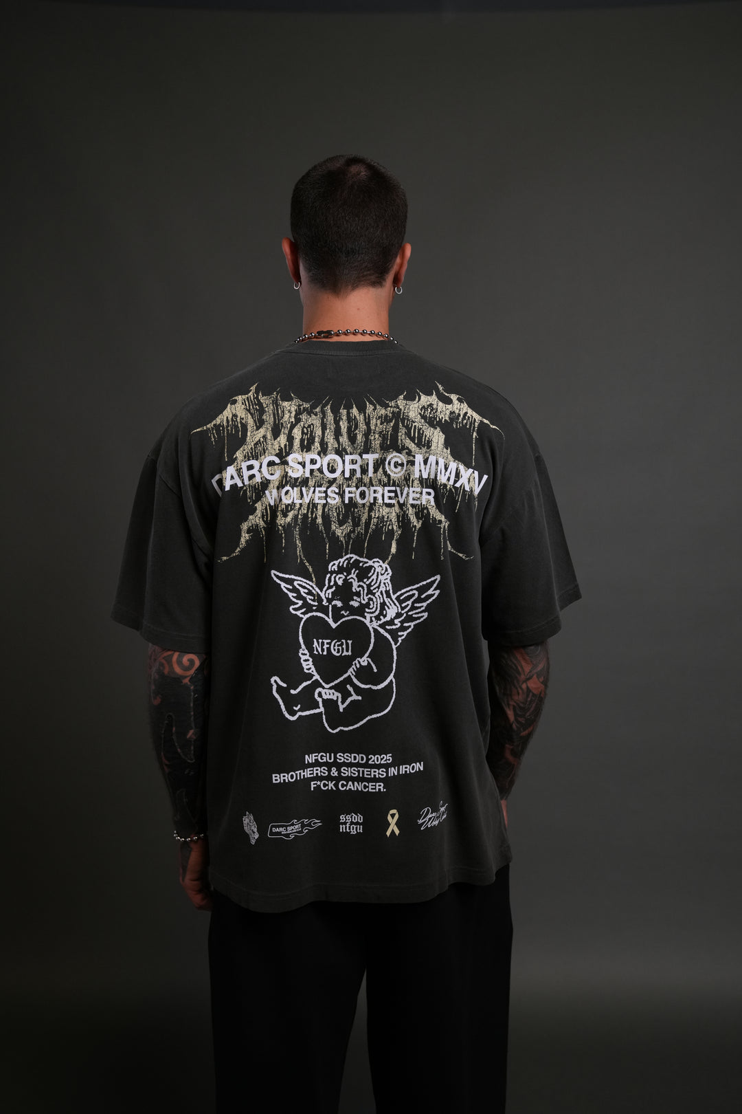Cherub Core "Premium" Oversized Tee in Wolf Gray