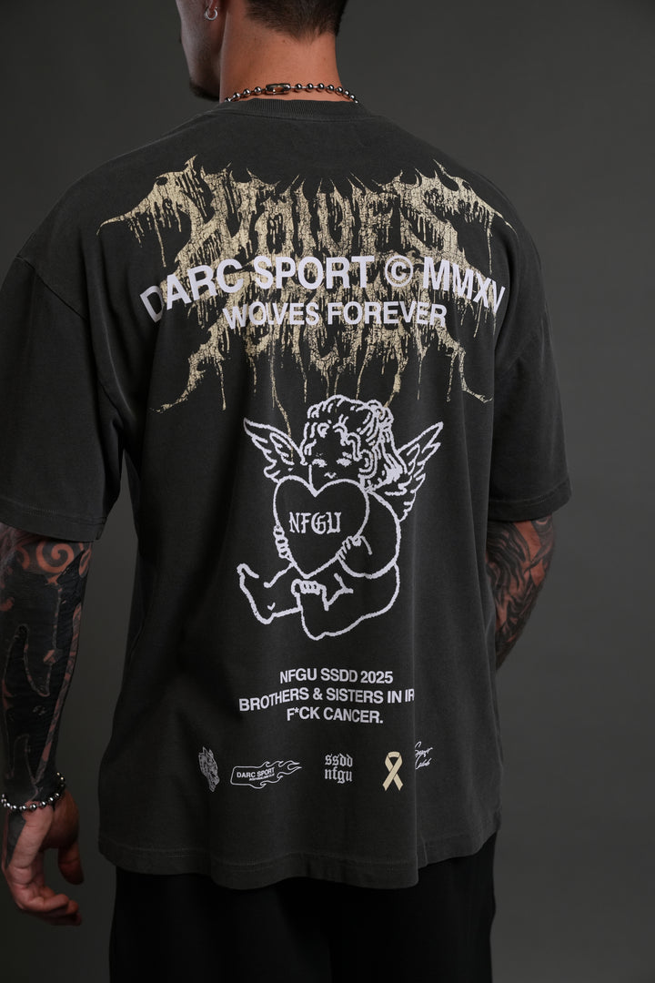Cherub Core "Premium" Oversized Tee in Wolf Gray