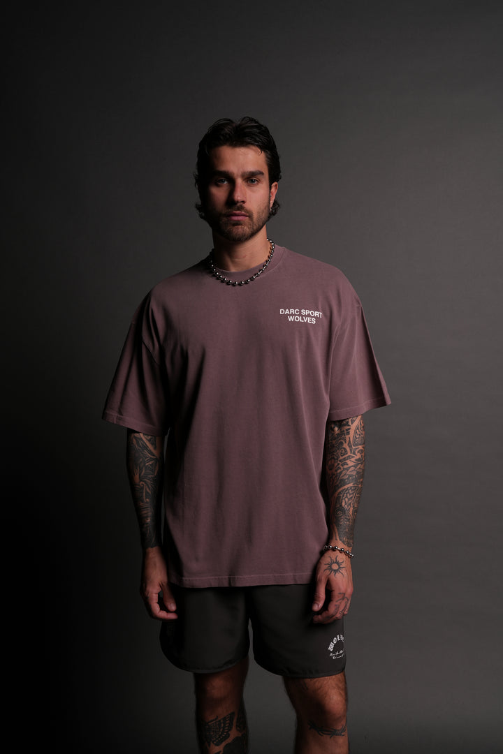 Darc Sport Wolves "Premium" Oversized Tee in Mauve