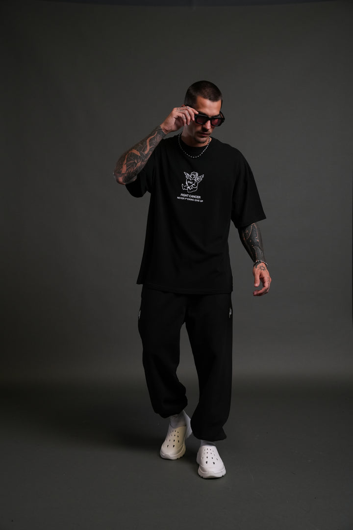 Never F*cking Give Up "Premium" Oversized Tee in Black