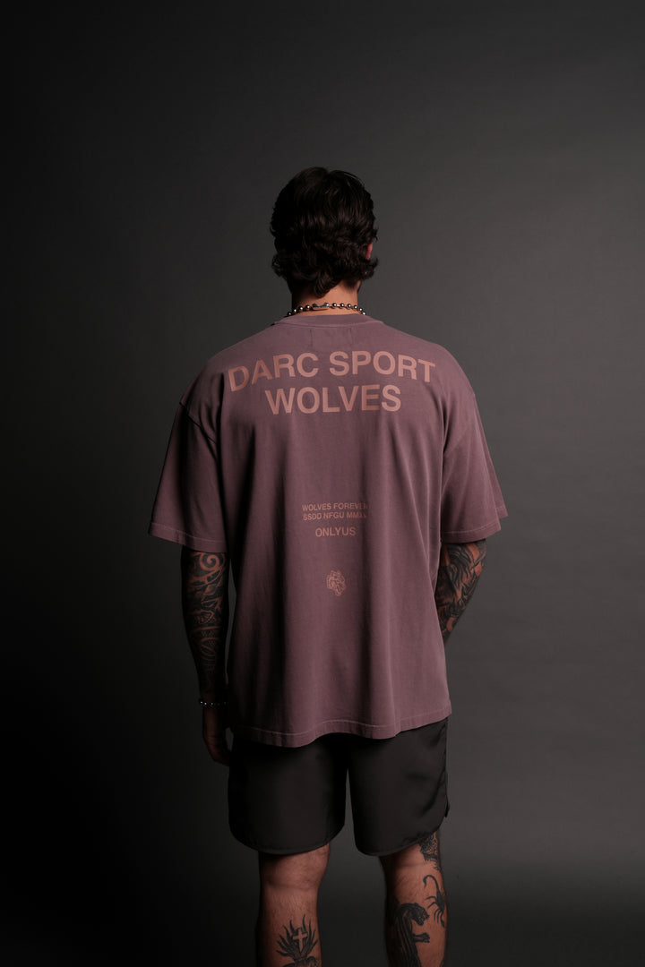 Darc Sport Wolves "Premium" Oversized Tee in Mauve