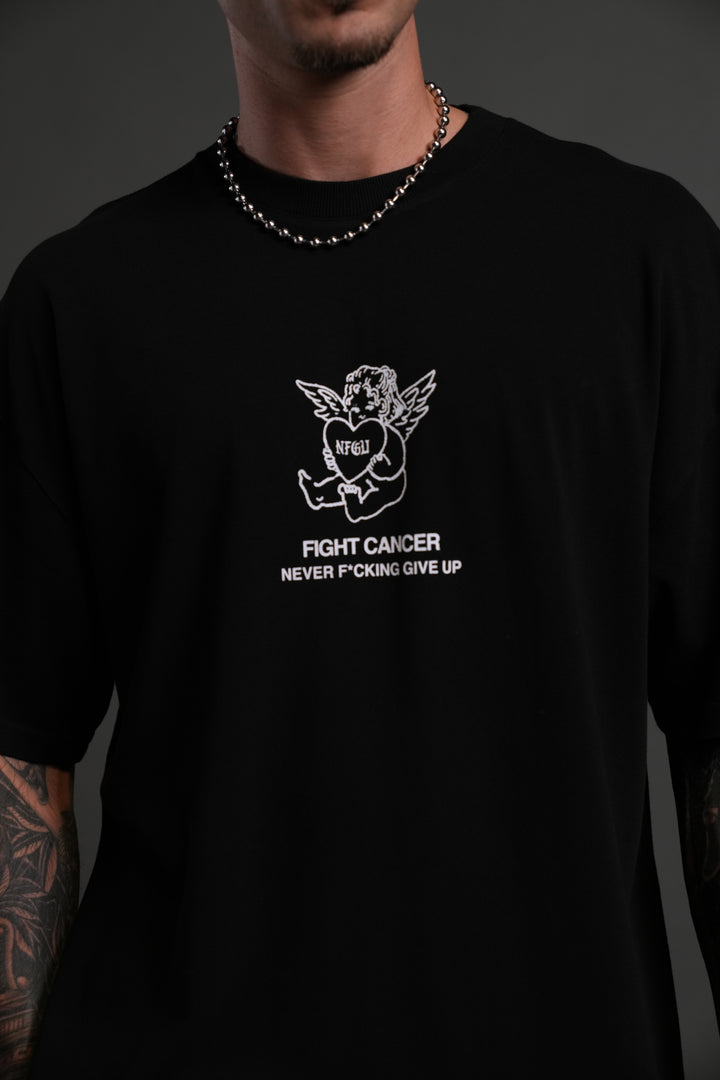 Never F*cking Give Up "Premium" Oversized Tee in Black