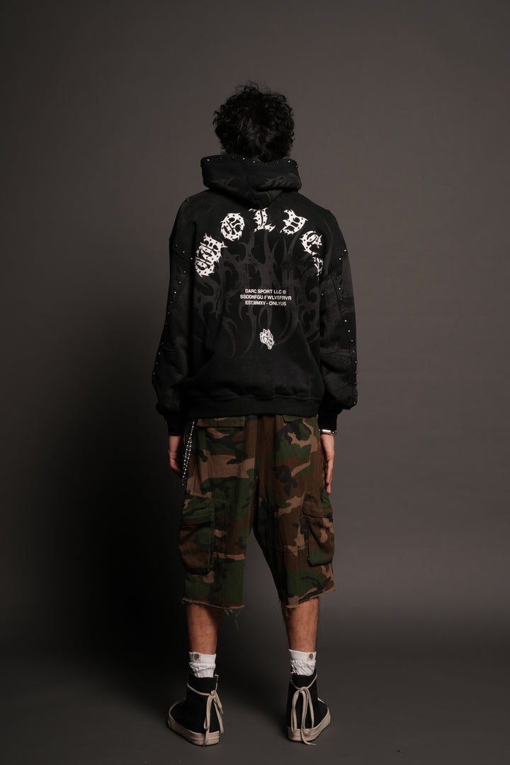 Jason Forever Cornell Hoodie In Black Super Sun Fade