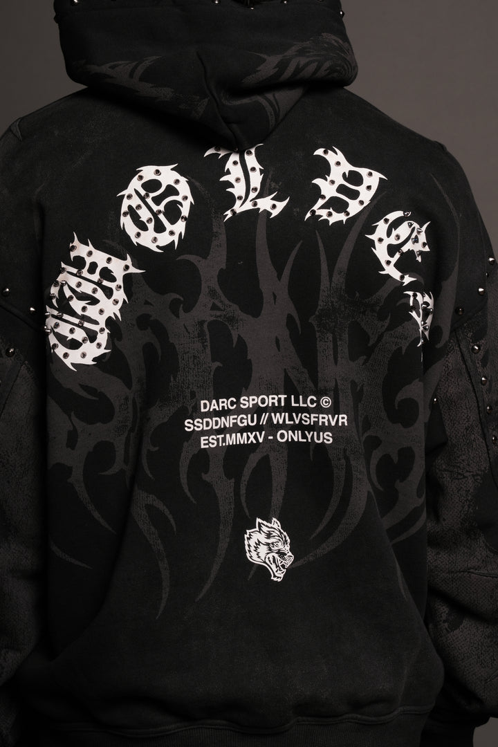 Jason Forever Cornell Hoodie In Black Super Sun Fade