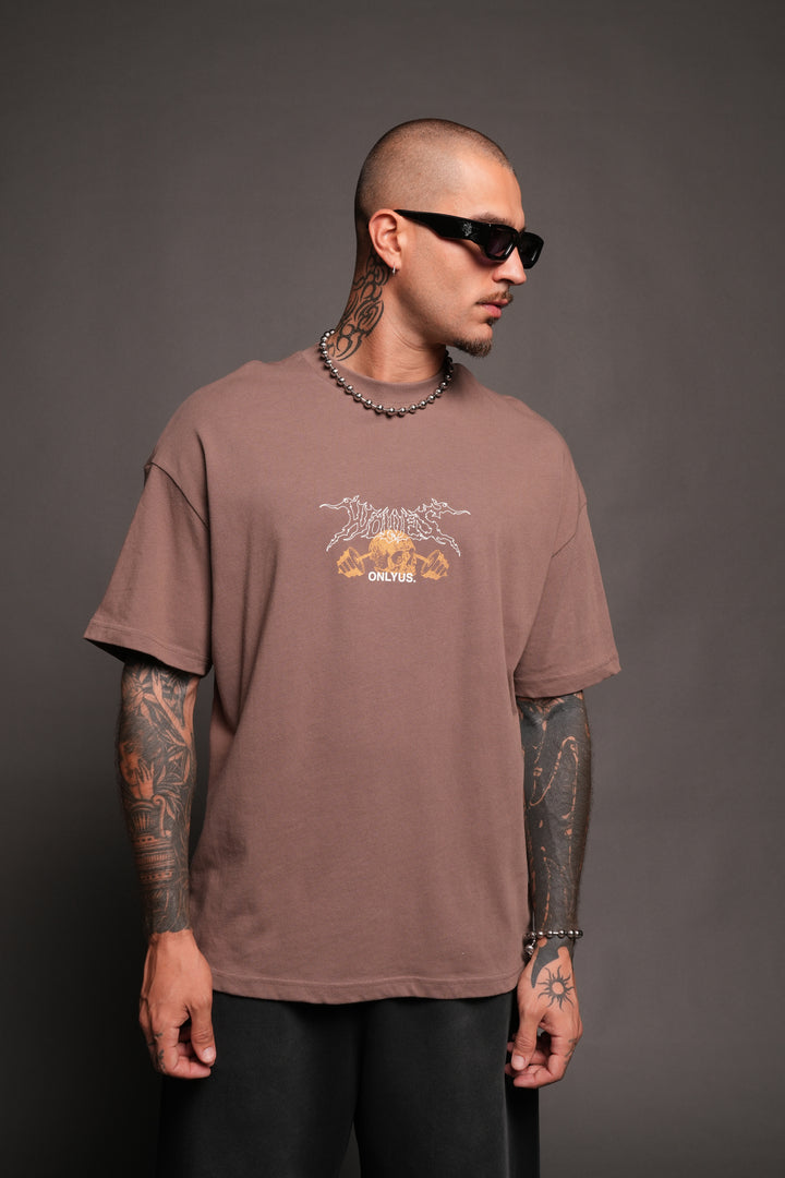 Wolves Bodybuilding Club Premium Tee In Mojave Brown