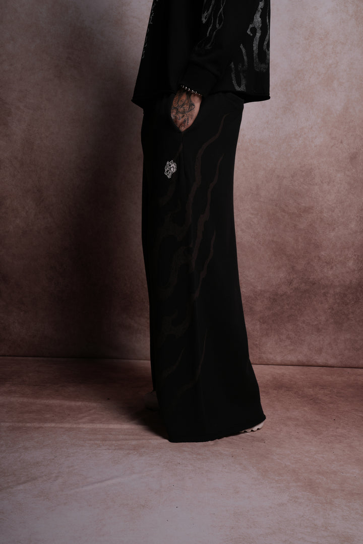 Darc Infernal Oversized Omen Sweat Pants in Black