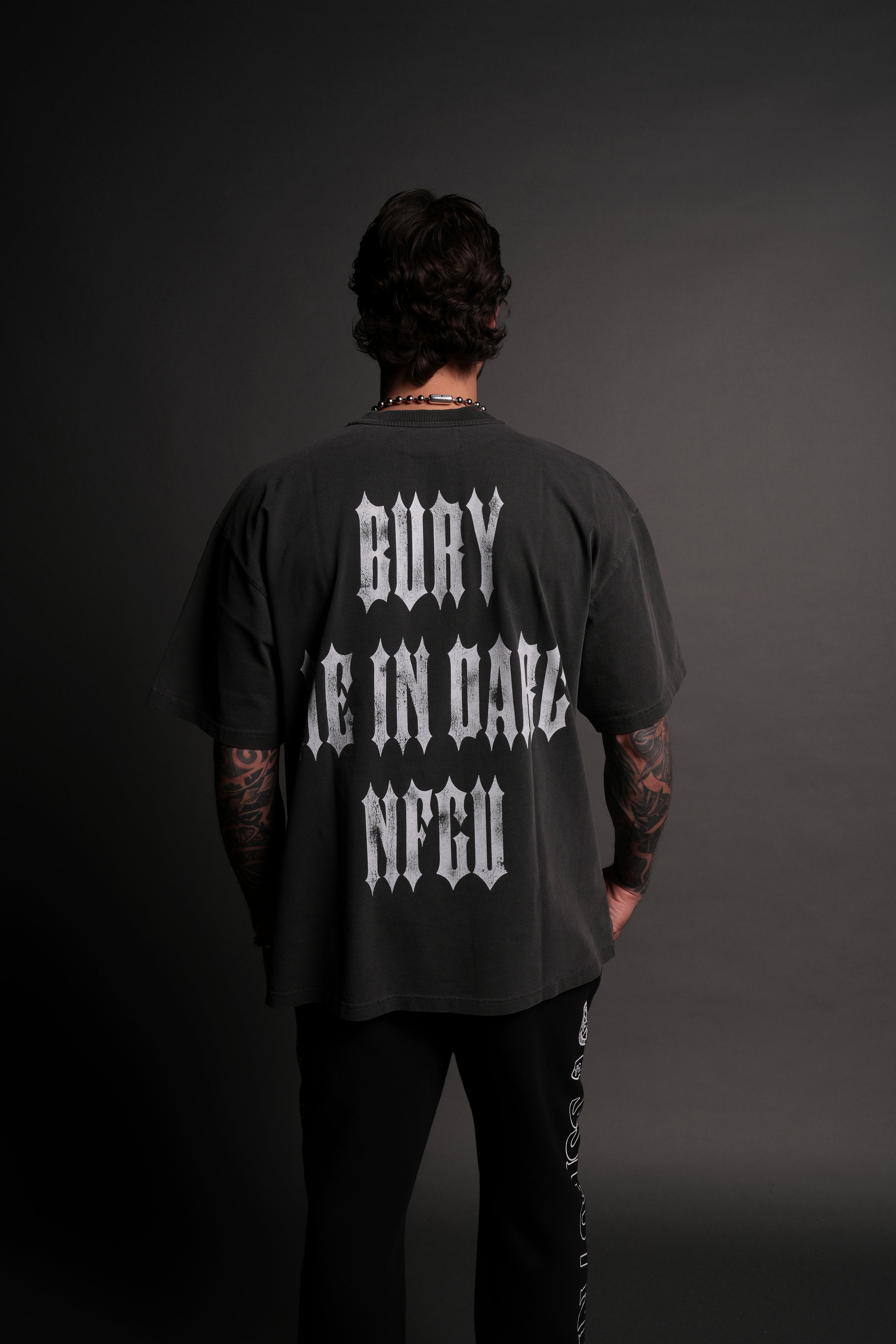 Bury Me In Darc "Grunge" Tee in Wolf Gray