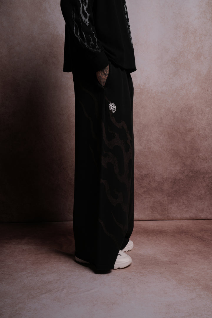 Darc Infernal Oversized Omen Sweat Pants in Black