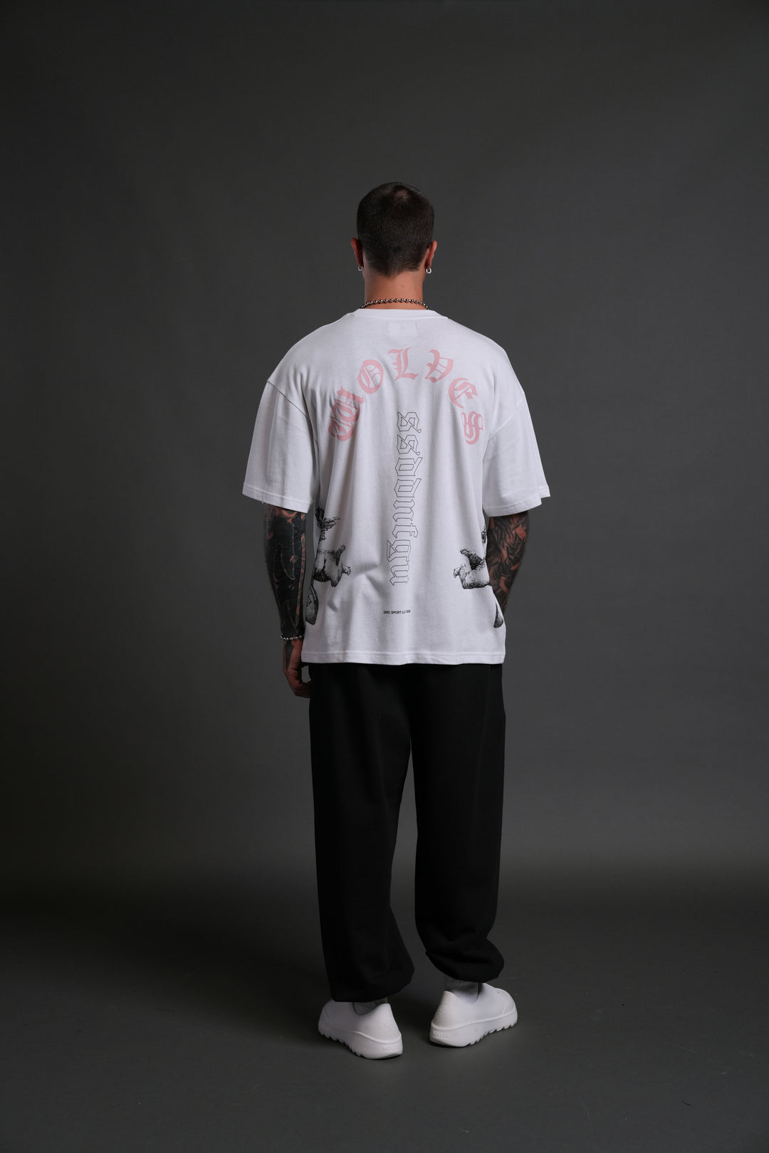 Won't Give Up "Premium" Oversized Tee in White