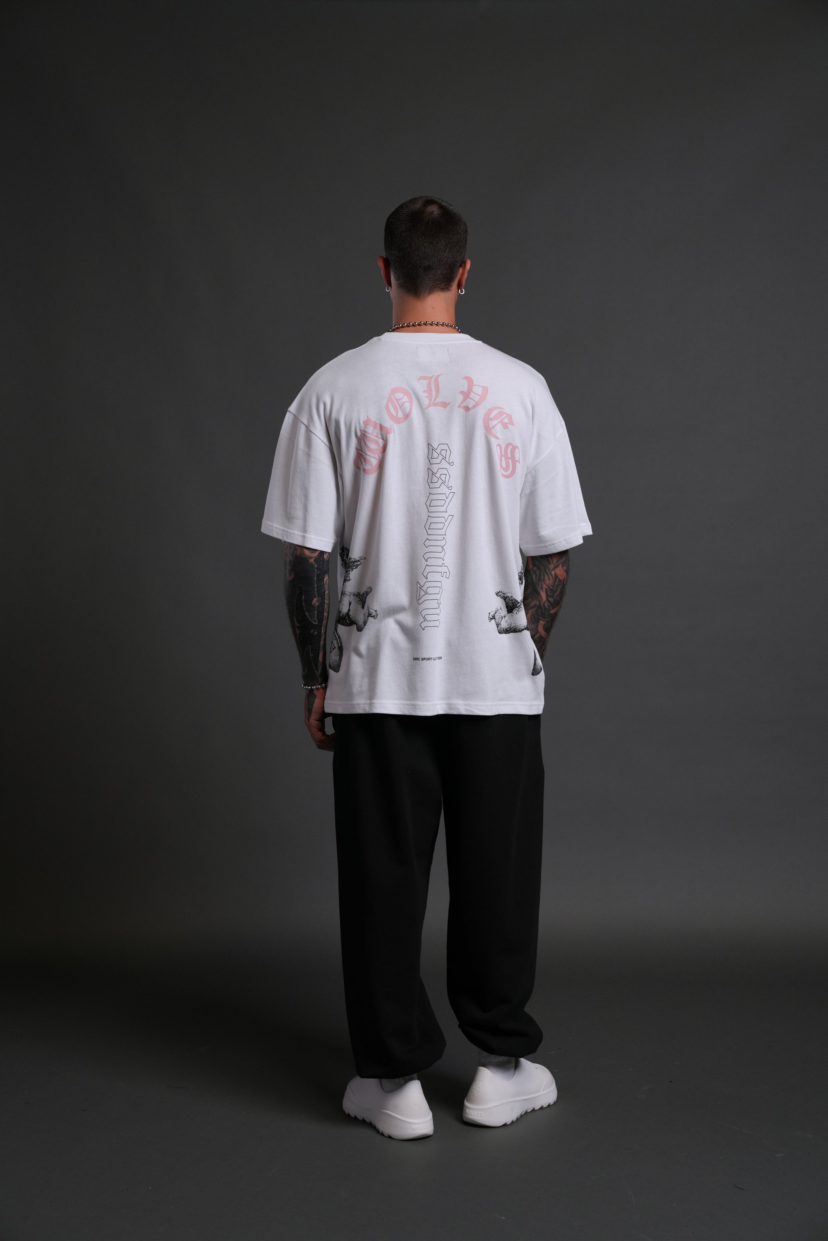 Won't Give Up "Premium" Oversized Tee in White
