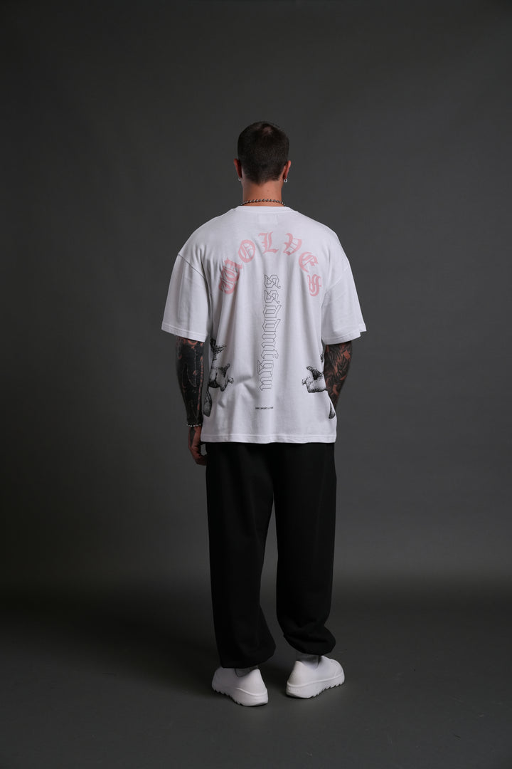 Won't Give Up "Premium" Oversized Tee in White