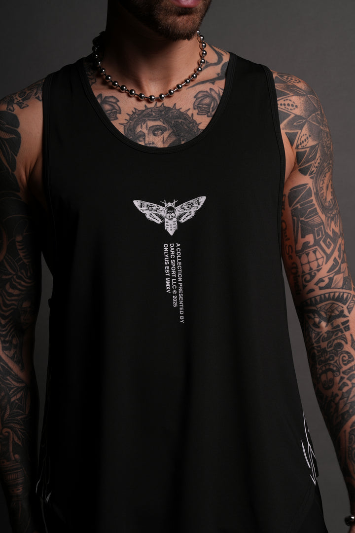 Moth From Above "Dry Wolf" (Drop) Tank in Black