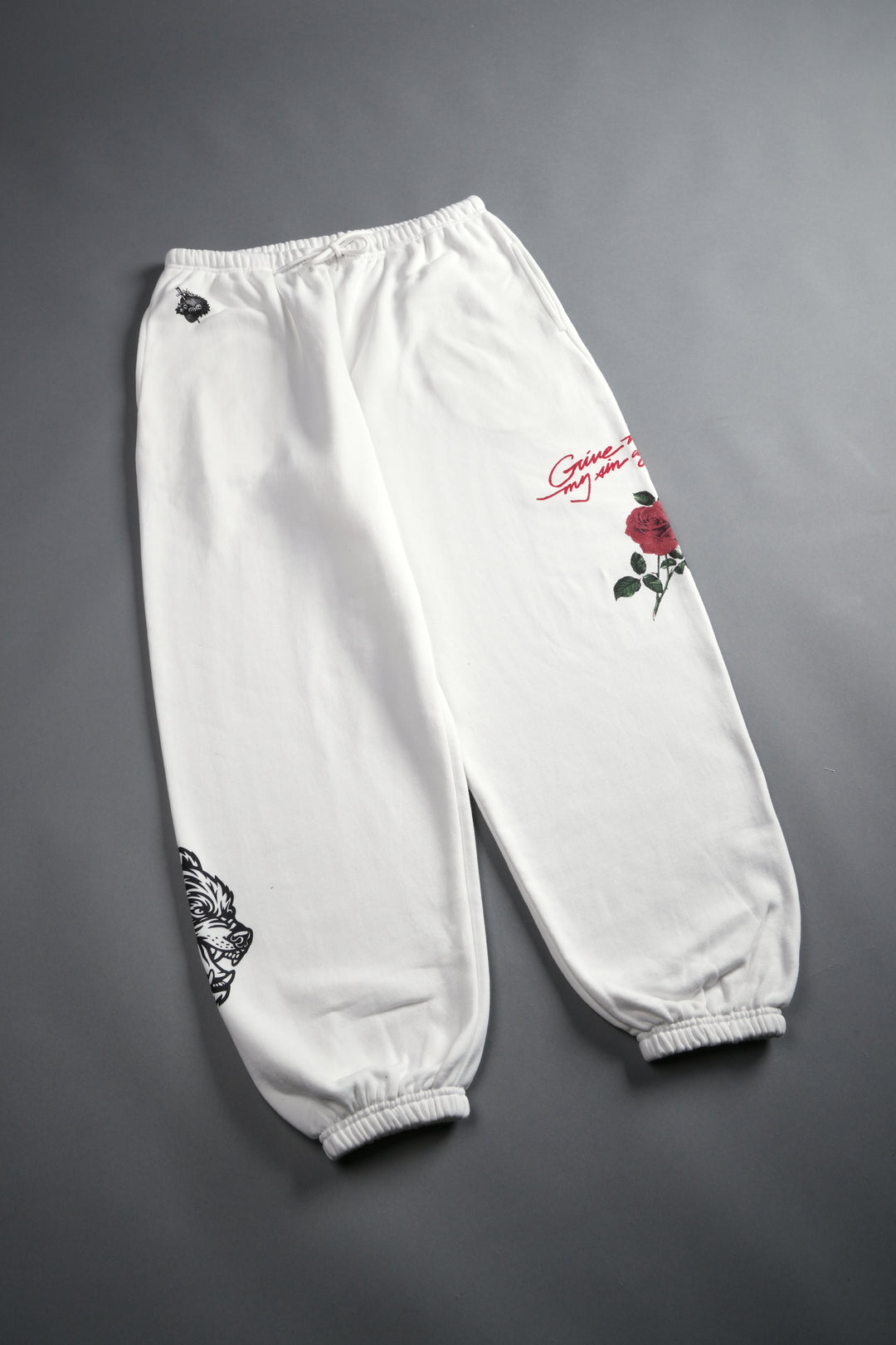 Sin Again Unisex Lightweight Lounger Sweat Pants in Cream