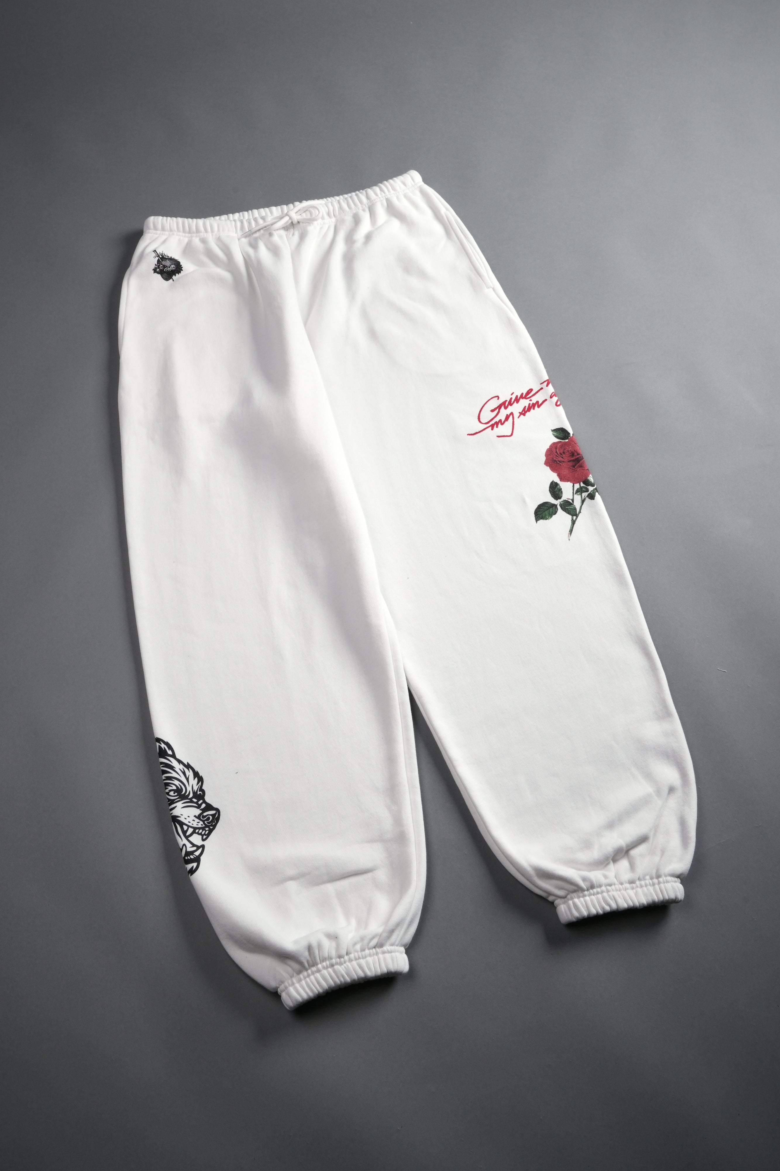 Sin Again Unisex Lightweight Lounger Sweat Pants in Cream