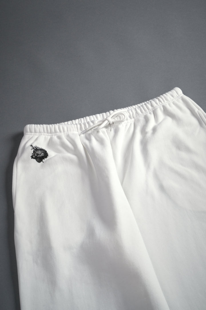 Sin Again Unisex Lightweight Lounger Sweat Pants in Cream