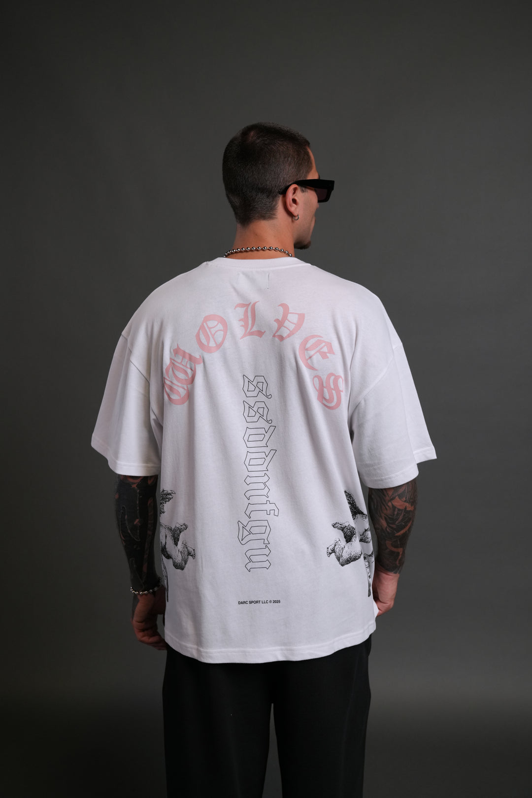 Won't Give Up "Premium" Oversized Tee in White