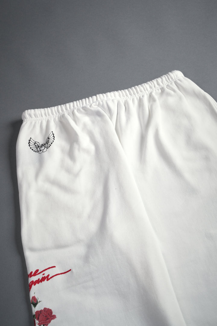 Sin Again Unisex Lightweight Lounger Sweat Pants in Cream