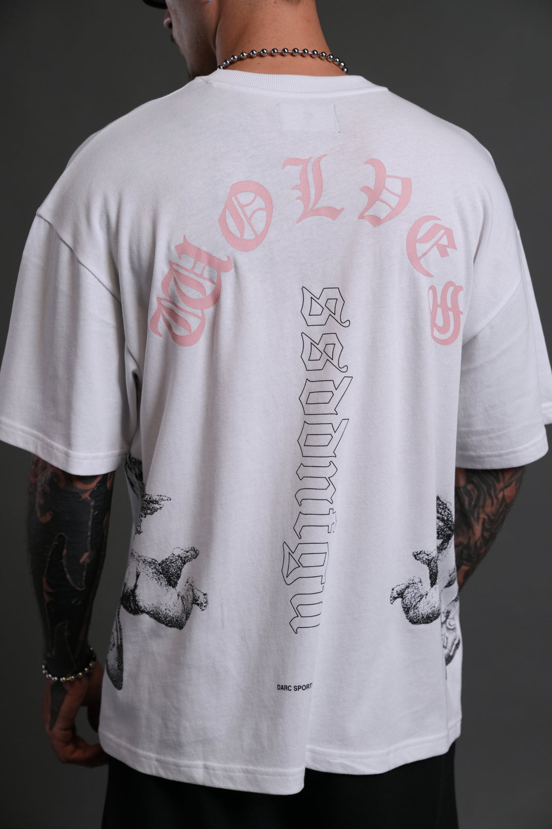 Won't Give Up "Premium" Oversized Tee in White