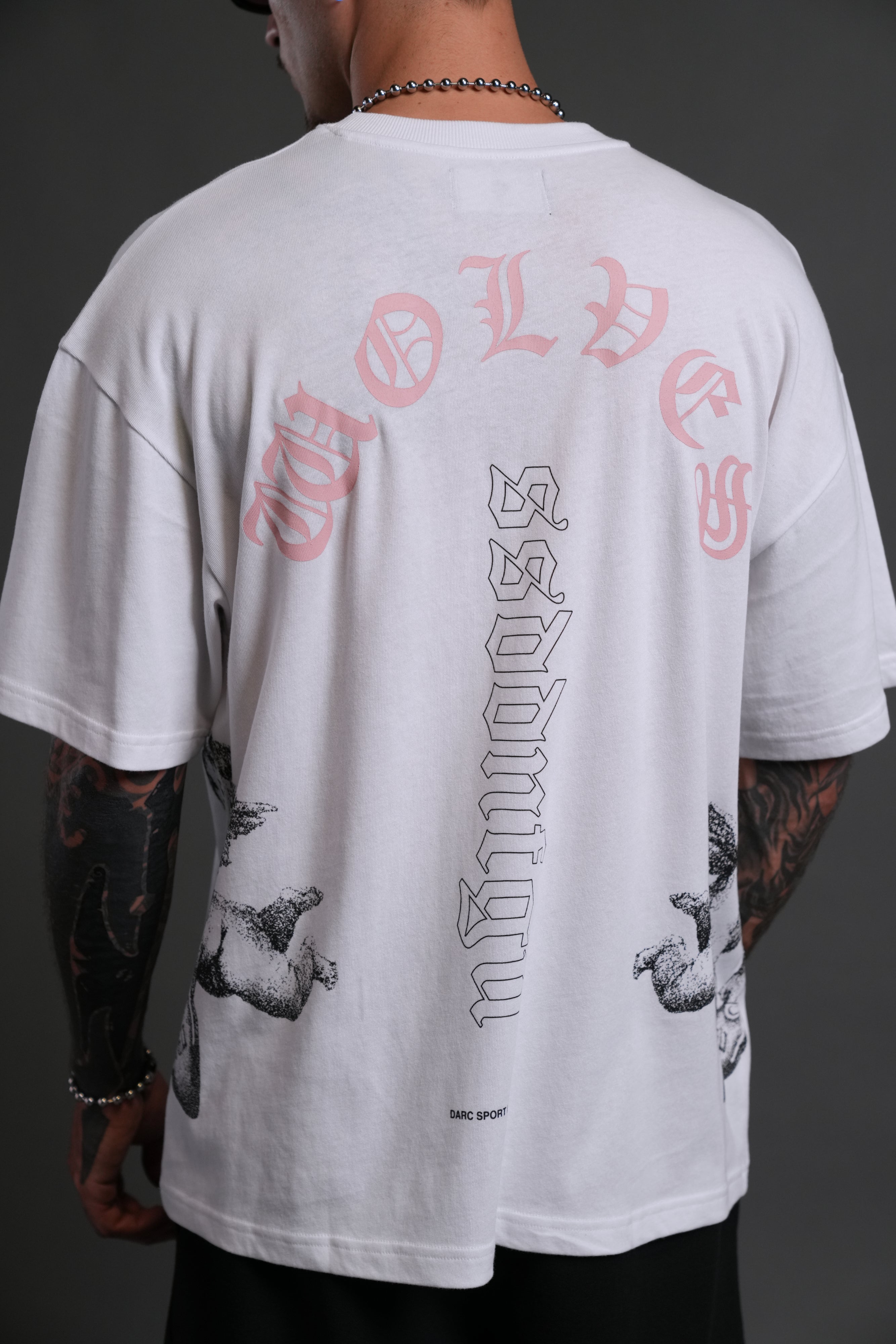 Won't Give Up "Premium" Oversized Tee in White