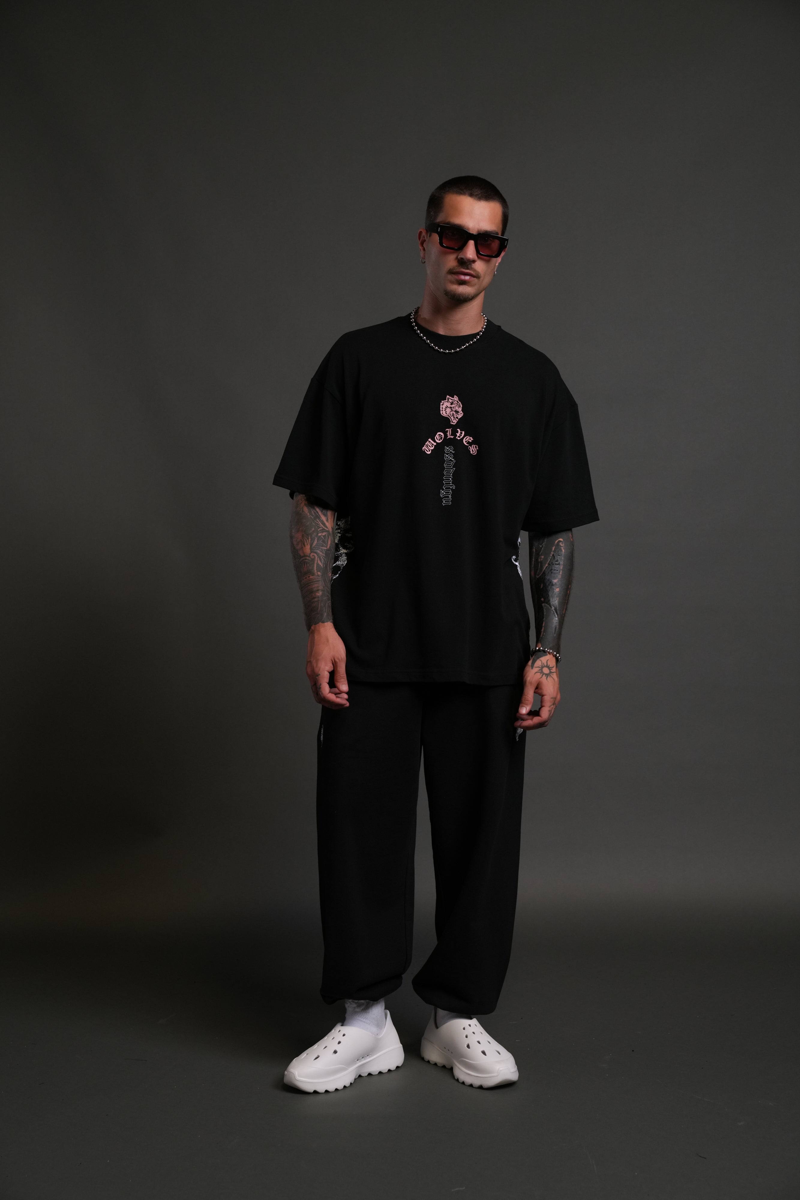 Won't Give Up "Premium" Oversized Tee in Black