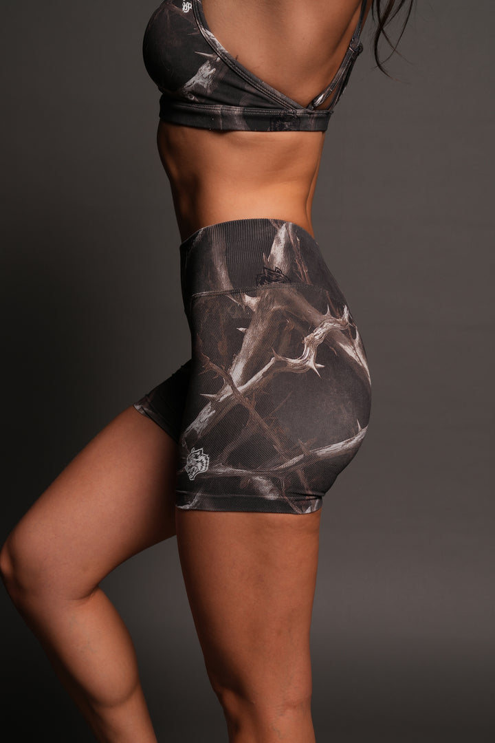 Dual Wolf Evey Seamless Shorts In Darc Thorns