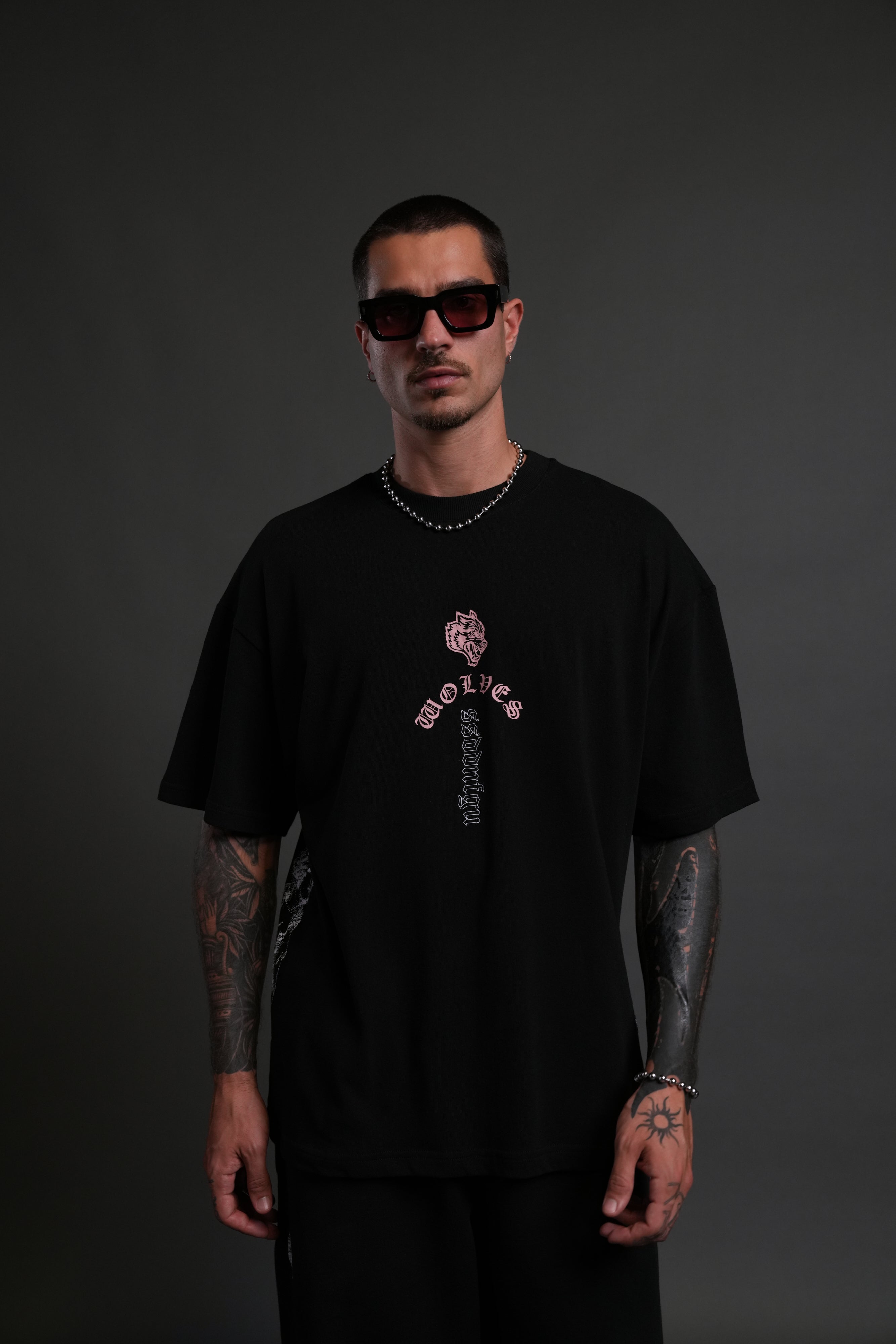 Won't Give Up "Premium" Oversized Tee in Black