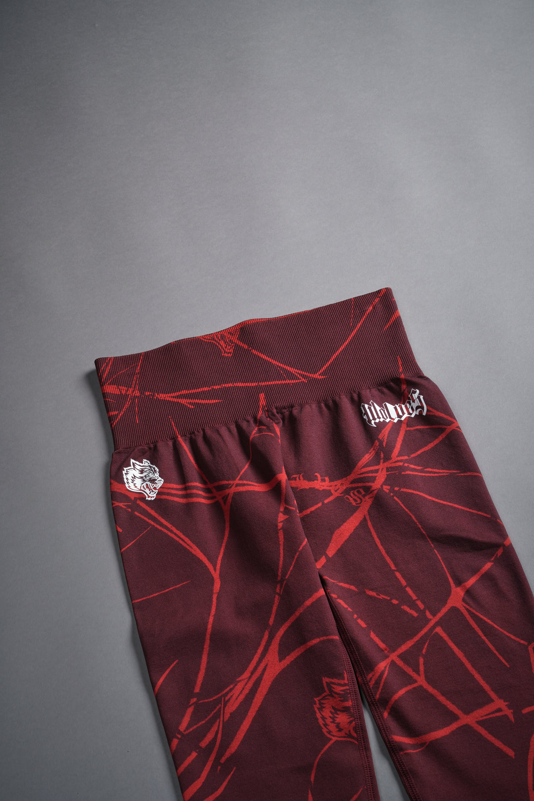 Her Darcness "Everson Seamless" Leggings in Roman Red Spider Web