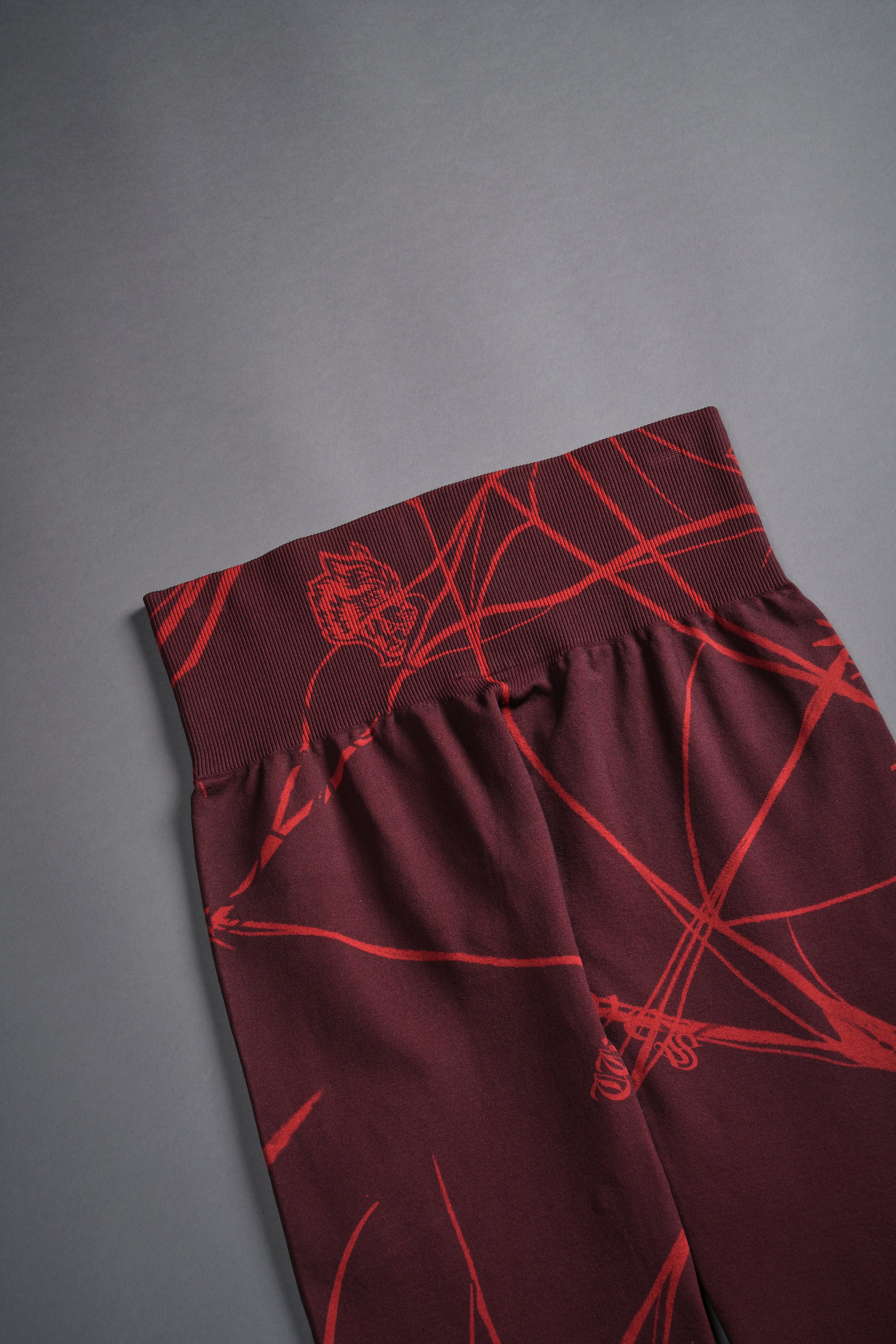 Her Darcness "Everson Seamless" Leggings in Roman Red Spider Web