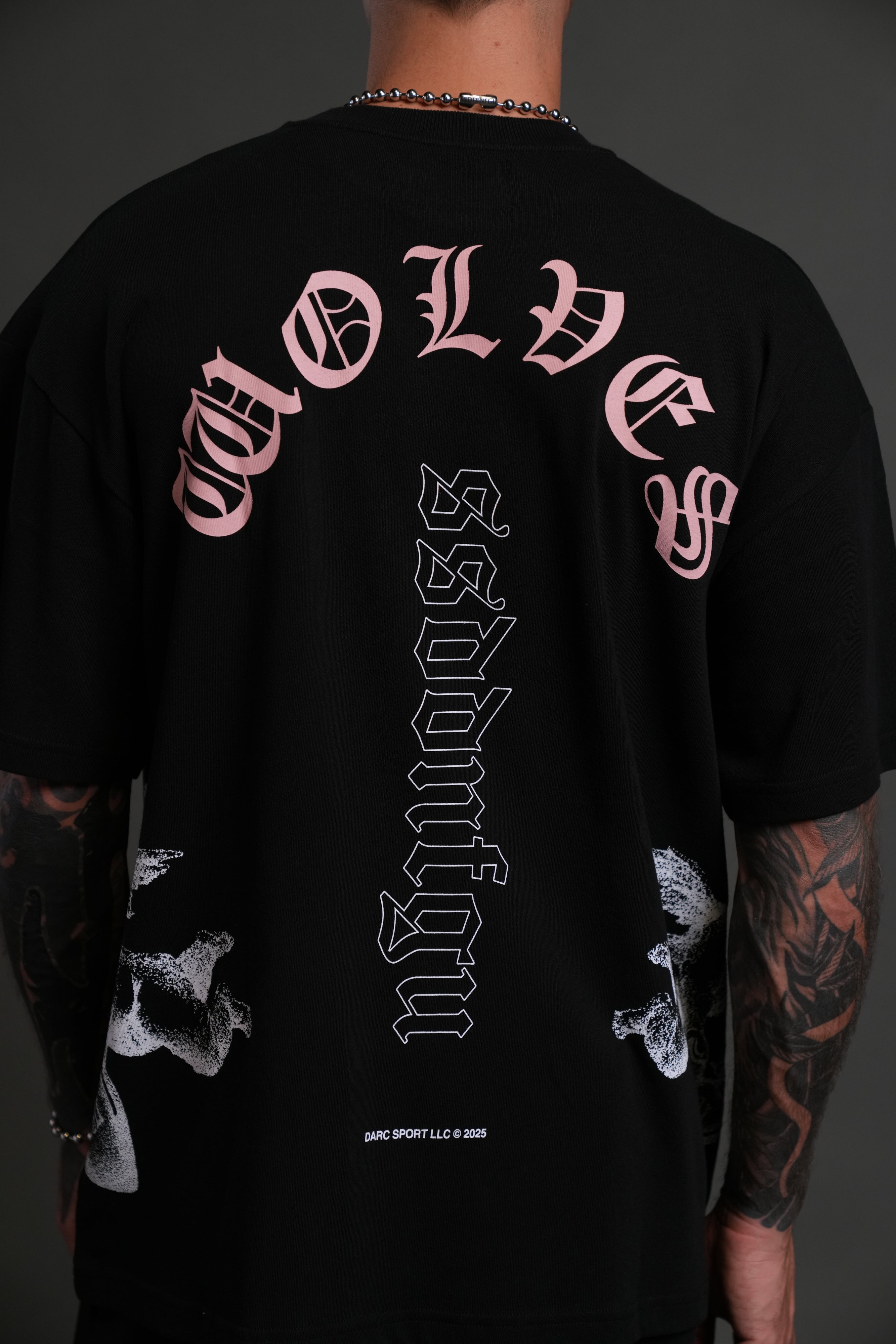Won't Give Up "Premium" Oversized Tee in Black