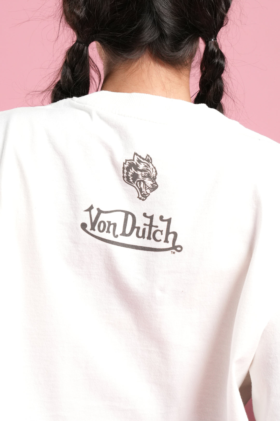 Flight Club V2 Grunge Mid Length Raw Hem Tee in Cream