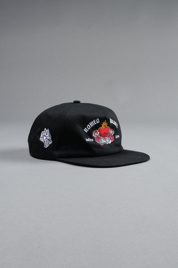 Last Love Vintage 5 Panel Hat in Black