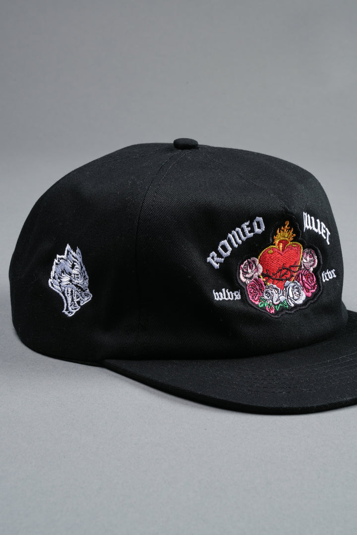 Last Love Vintage 5 Panel Hat in Black