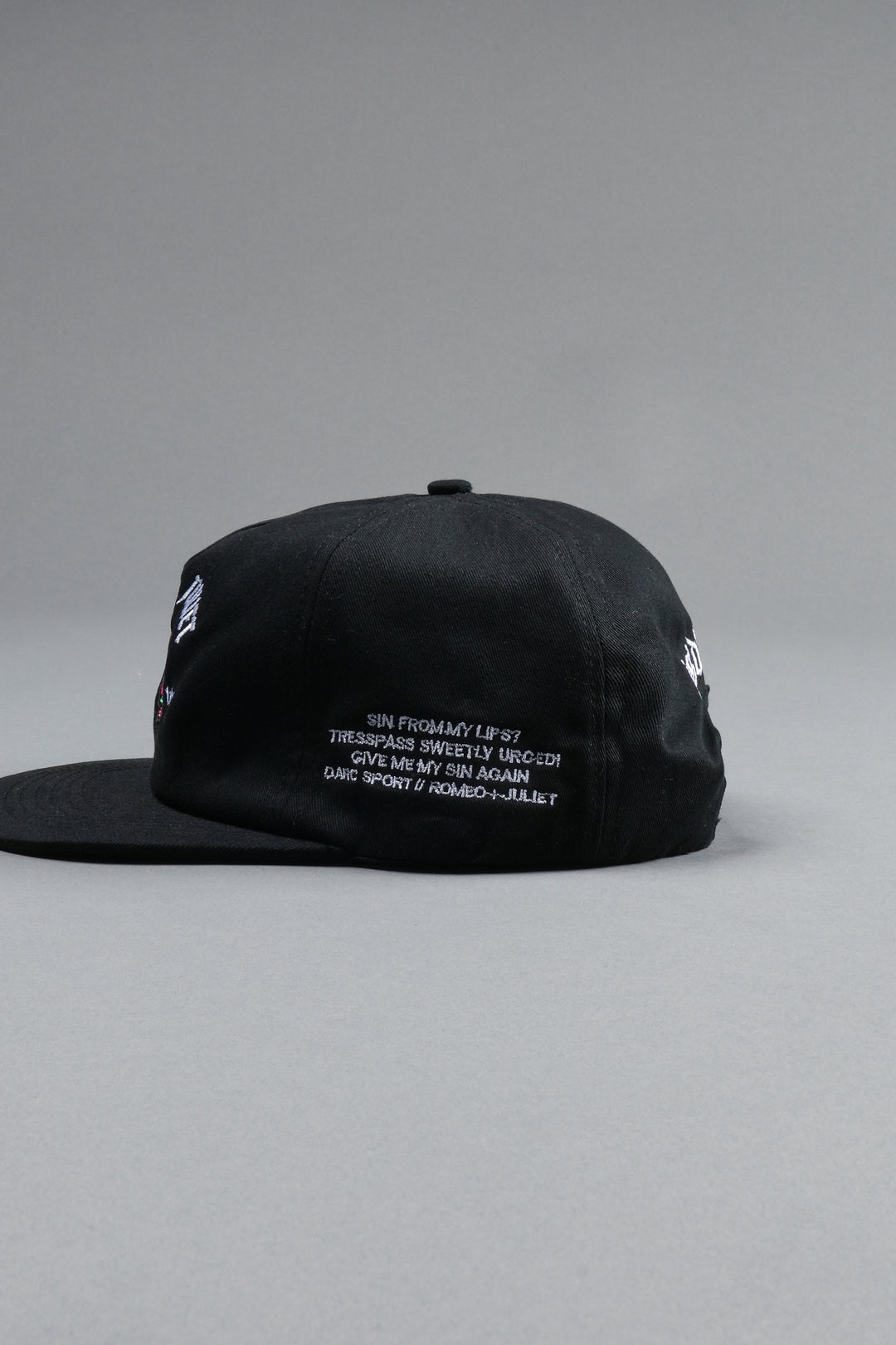 Last Love Vintage 5 Panel Hat in Black