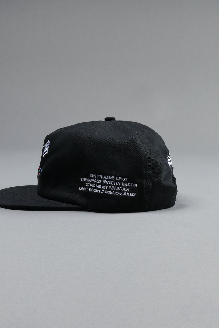 Last Love Vintage 5 Panel Hat in Black