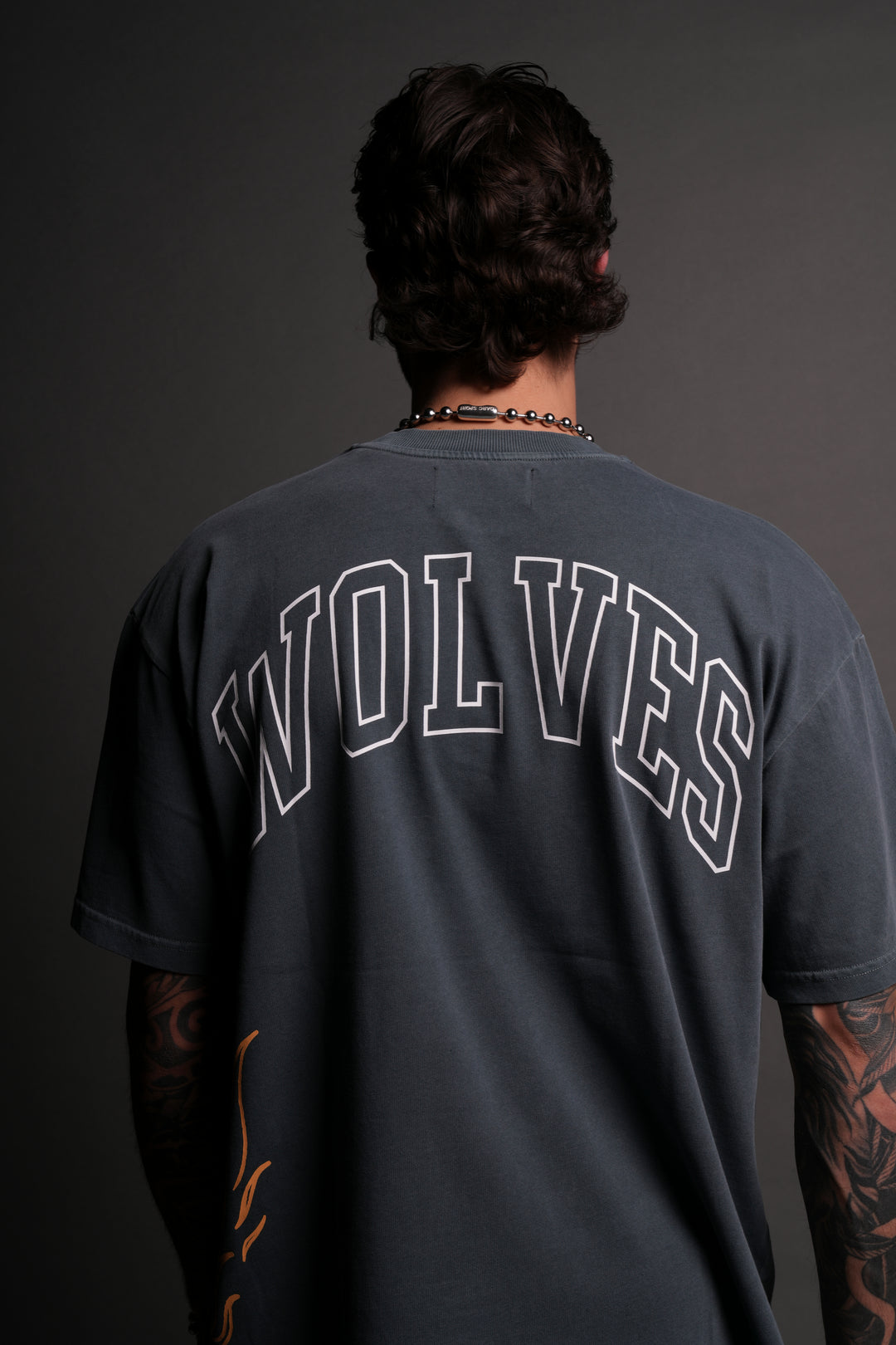 From The Shadows "Premium" Oversized Tee in Darc Blue